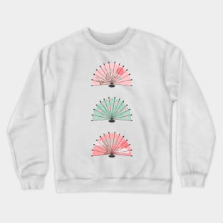 Mint and pink Japanese fans Crewneck Sweatshirt